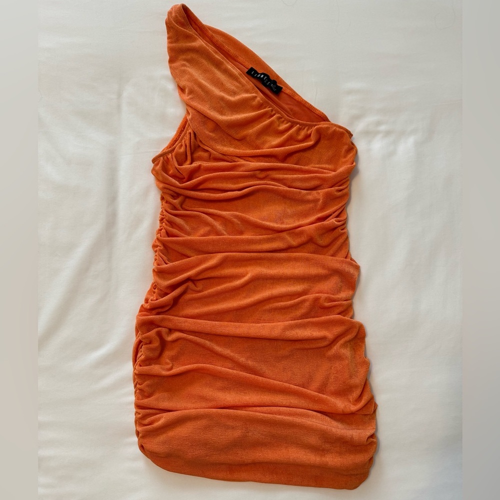Lioness Orange One Shoulder Dress